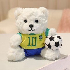 2026 Soccer Teddy Bear Plush Toy Stuffed Animal with Ball Fan Gift