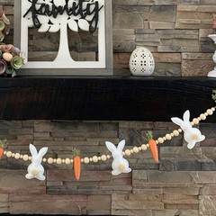 1 Meter Easter Atmosphere Decoration with Wooden Beads and Playful Design
