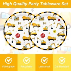 48Pcs Excavator Birthday Party Supplies – Construction Theme Decorations