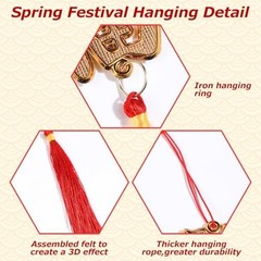 176 Pcs Lunar New Year Decorations 2026 – Red Lanterns, Gold Ornaments, Spring F