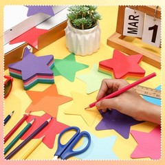 360 PCS 3.9 Inch Star Cutouts Paper Assorted Colors Die Cuts Craft Wall Decor