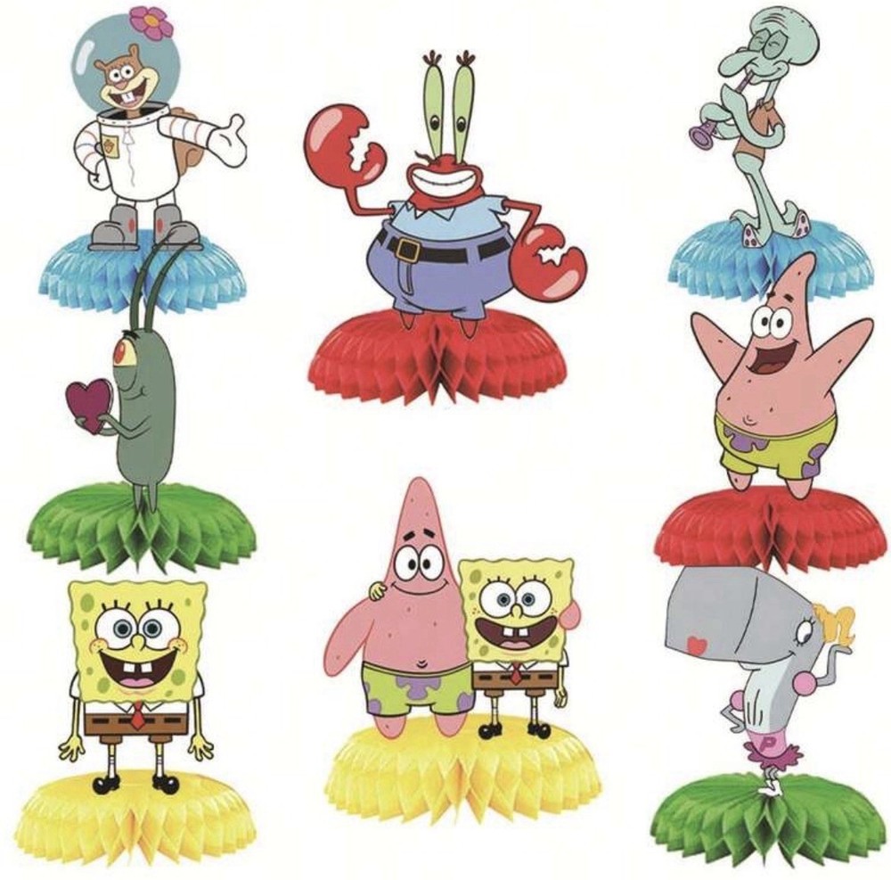 SpongeBob SquarePants Party Honeycomb Ball Paper Table Decorations Multicolor