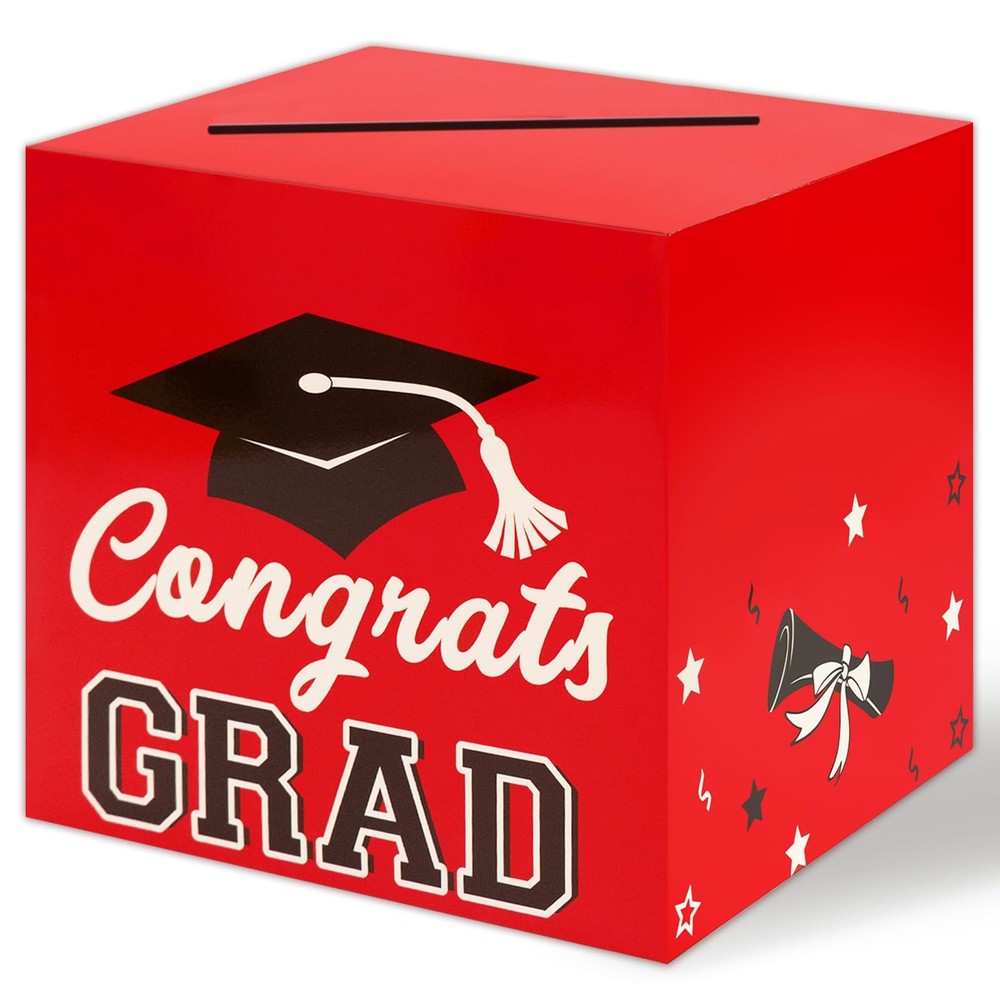 PatiCool Red and Black Graduation Decorations 8.97 x x inches,