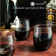 48 Stemless Plastic Wine Glasses – 12oz Clear Disposable Party Cups for Parti…