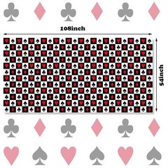 2 Pack Plastic Table Cover Disposable Tablecloth for Playing Cards, 54×108 Inch