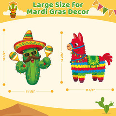 Large 11″X14″ Cinco De Mayo Decorations Cutouts Set, 9 Sheets Mexican Fiesta Pap