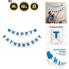 Lightweight Blue & White Father’s Day Banner – Perfect for Indoor & Outdoor Use
