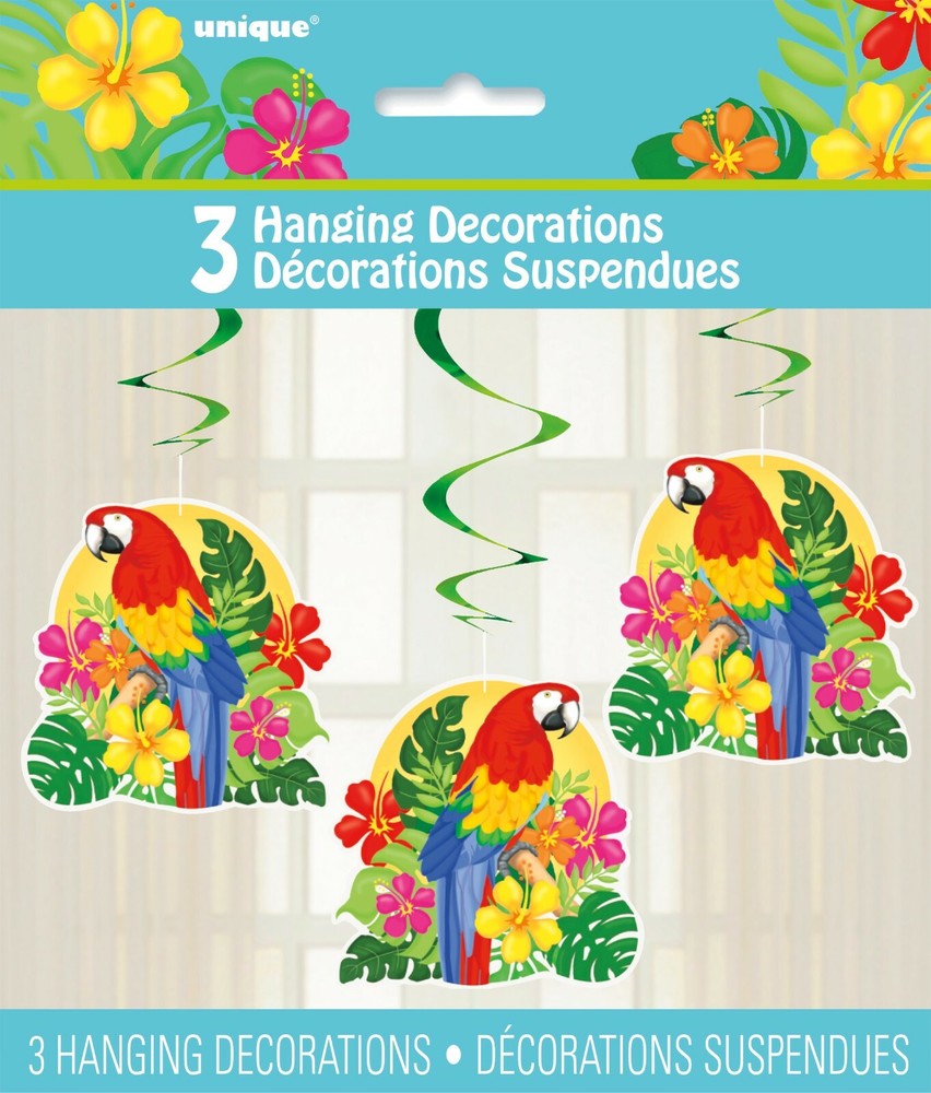 Tropical Hanging Decorations Macaw Bird Summer Party Favor Decoration Supply