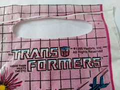 Vintage 1986 Transformers Lot 2 Party Favor Loot Bags Made in Argentina Hasbro
