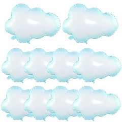 10 Pcs White Cloud Balloons, Clouds Theme Decorations for Baby Shower and Par…