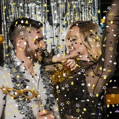 3000 PCS Black Gold Silver Number 40 Glitter Birthday Cake Confetti Scatter