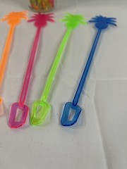 25 Pineapple Swizzle Sticks 9.5″ tall 5 Colors Adult Beverages Cocktail Tiki