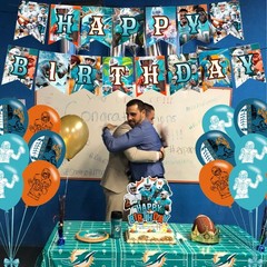 Dolphins Party Decorations,Dolphins Birthday Party Supplies Includes Banner -…