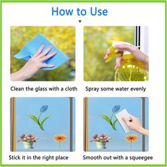 Flower Window Clings for Glass Windows Butterfly, 132pcs Spring