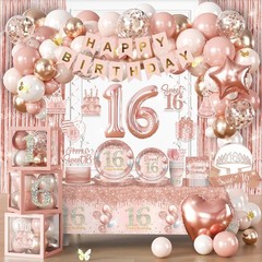 Complete Sweet 16 Birthday Decorations Kit