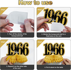 11Pcs 60Th Birthday Decorations Kit for Men Women, Black Gold Happy 60Th Birthda