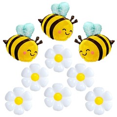 3pcs Bee Balloon 6Pcs Daisy Flower foil Balloons Bumble Bee foil Balloon for …