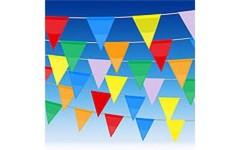 30M Triangle Multicolour Bunting 60 Flags Banner Outdoor Garden Party Decoration