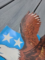 Vtg Beistle Patriotic Bald Eagle Die Cut Wall Decoration USA 17.5″ c1970s b27