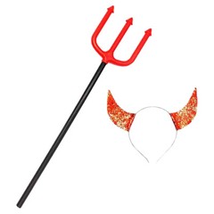 1 Set halloween pitchfork Elegant Masquerade Fancy Dress Party Ox Horns