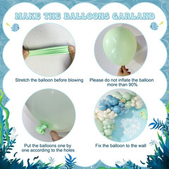 Under the Sea Party Decorations Dust Green Blue Under the Sea Balloon Garland