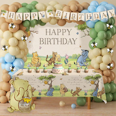 149Pcs Winnie Pooh Birthday Decorations, Vintage Pooh Bear Party Decor Includes