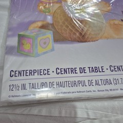 Lot of three party express from Hallmark 12 1/2” Bear baby girl centerpieces.