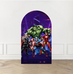 Cartoon Superheroes Arch Backdrop Cover Birthday Party photography Decorations