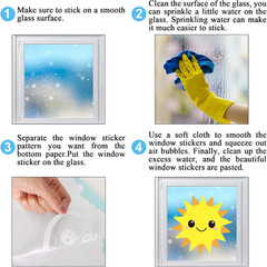 Spring Window Clings Large Cute Flower Floral Tree Garden Butterfly Bird Reus…