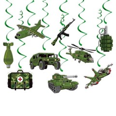 Army Party Soldier Balloon Military Backdrop Birthday Banner Weapon Tablecloth