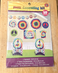 10 Piece Party Room Decorating Kit Peace Signs by Amscan Tie Dye Decorations