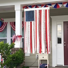 Handmade 4 x 2.3 Ft Rugged American Flag Banner for Indoor/Outdoor Celebrations