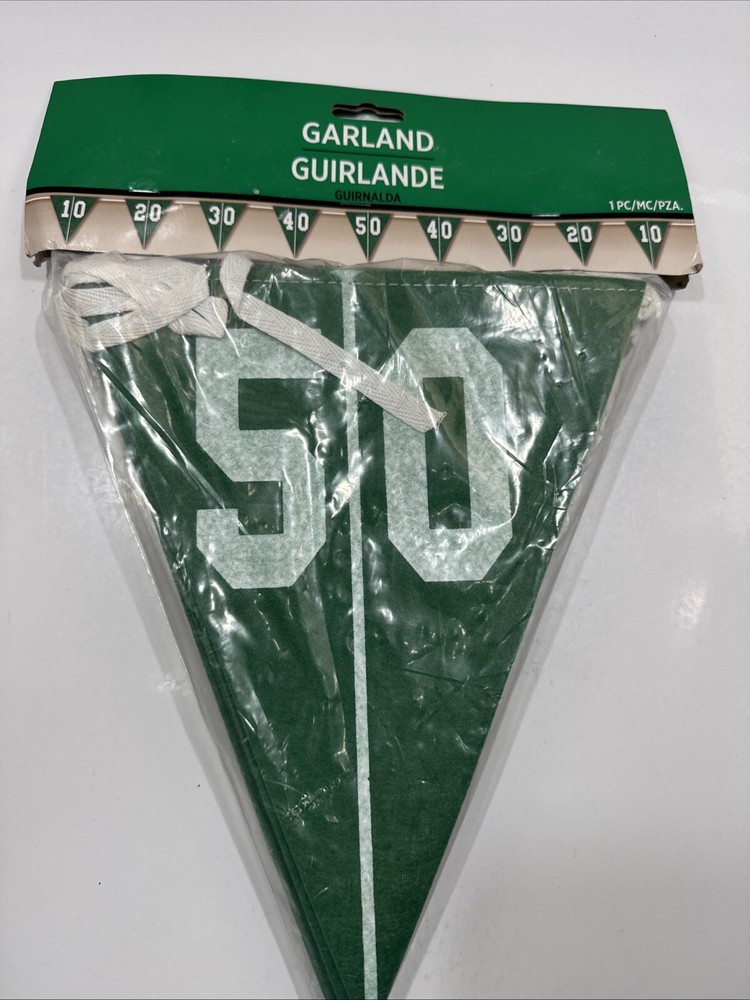 Football Yard Lines Super Bowl Sport Theme Party Decoration 12 Foot Banner Green