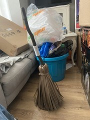 Halloween Animated Witch Broom prop