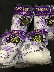 4 Bags —Super Web —Super Stretch Super Scary 16 Ft Long 200 Sq. Ft.