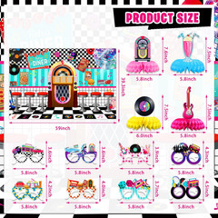 50S Retro Diner Birthday Party Decorations, 1950S Sock Hop Party Decoration Deco