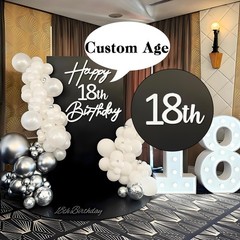 Happy Birthday with 0-9 Numbers Sign for Backdrop – Felt Custom Age Happy Bir…