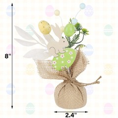 6 PCS Easter Decoration Home 8 Inch Egg Tree Table Centerpiece Mini Spring