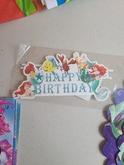Leftover Ariel Birthday Supplies