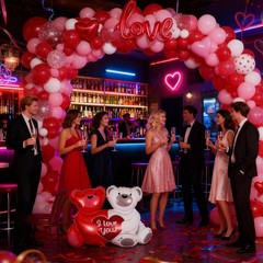 114x BEAR LOVE HEART SHAPE BALLOONS Wedding Party Romantic Baloon Birthday Decor