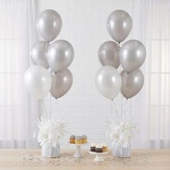 6 Pack Balloon Weights – 100g White Weights for Birthdays, Weddings, Parties