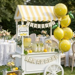Lemon Foil Balloons Summer lemonade Set with Leaves for Amalfi Coast Wedding …