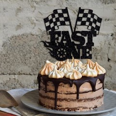 Fast One Cake Topper-1st Birthday – Topper For Photo Booth Props & Backdrop C…
