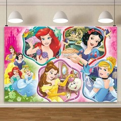 dancing princesses backdrop photo Background Banner Birthday Party Decorations