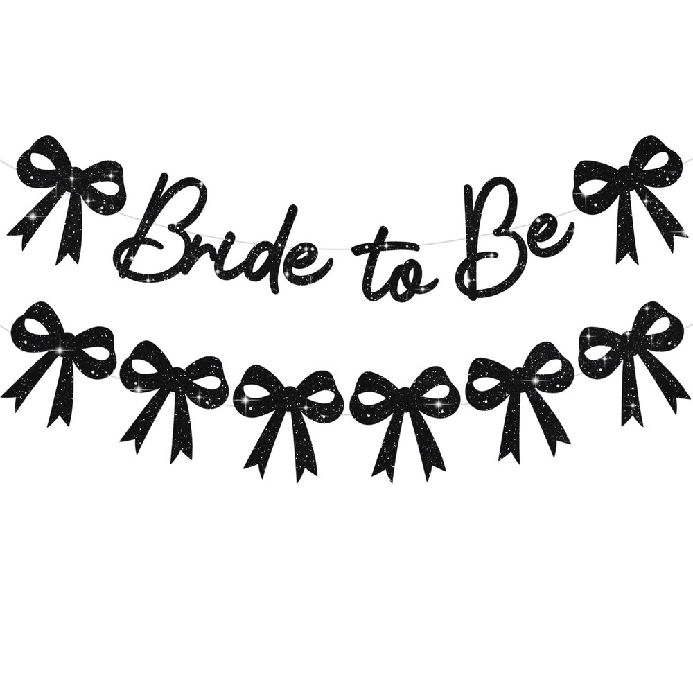 RICHHHA Glitter Bride Banner Black