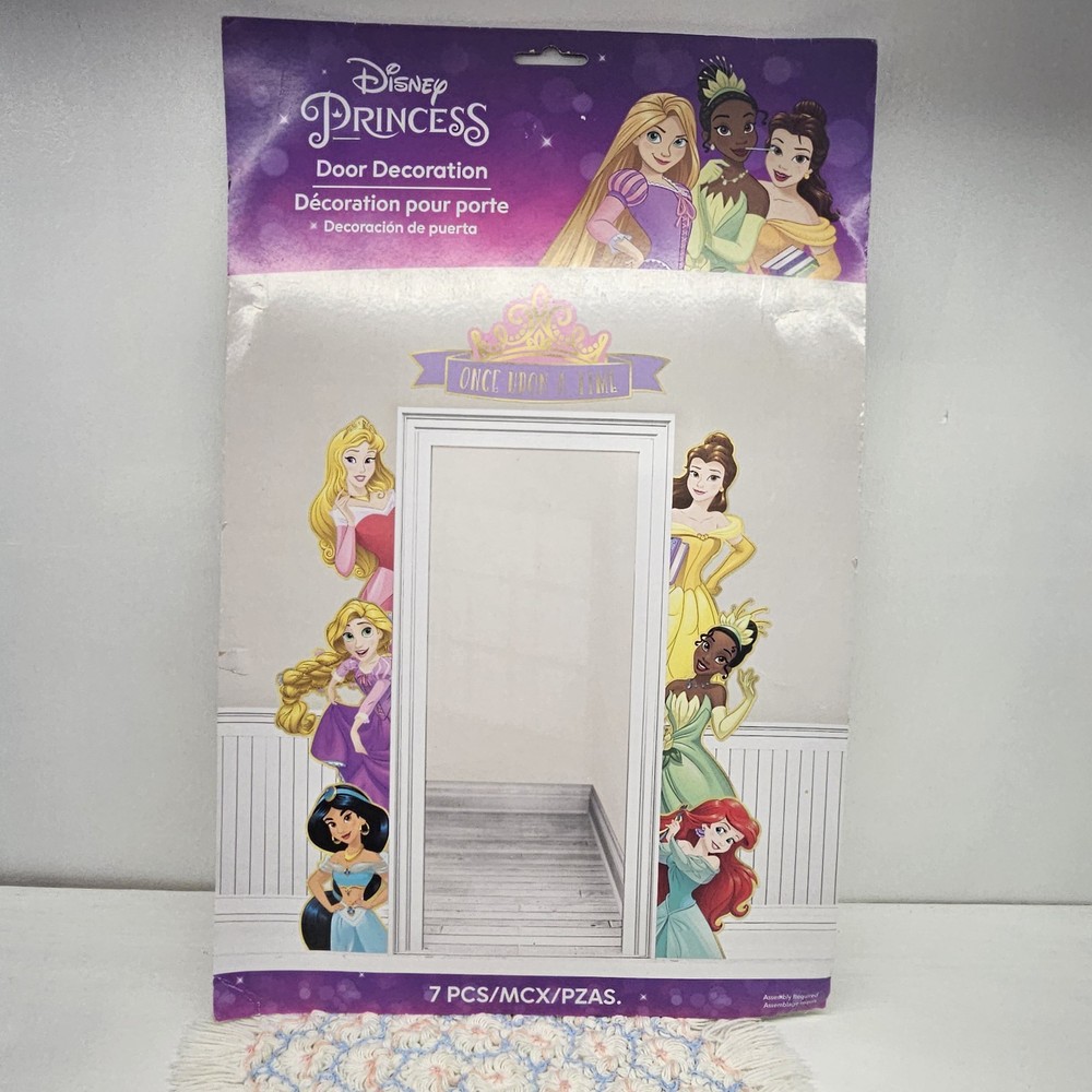 RARE Disney Princess Door Decorating Kit 7 Pc Amscan Room Banner Pack New