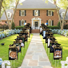 13 Pcs 2026 Graduation Decorations K-12 Photo Yard Signs with Stakes