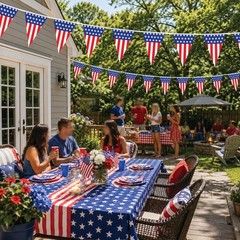 USA Flag Pennant Banner | 100’ FT. Long American String Flags | 18” Inch Tall…