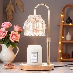 Candle Warmer Lamp with Timer – Height Adjustable Dimmable Table Champagne