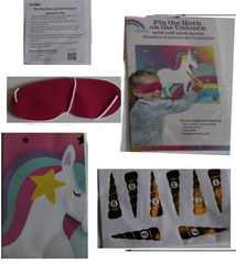 Rainbow Unicorn party supplies, headbands, party favors, pin de horn, napkins